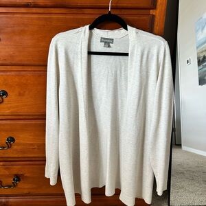 Style & Co. Open Front Cream Knit Cardigan